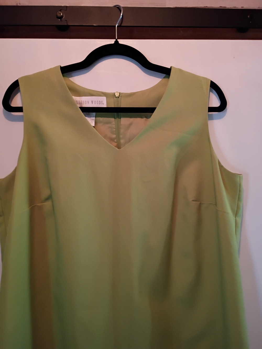 Vintage Allison Woods Green Dress, Missing Jacket - Picture 7 of 9